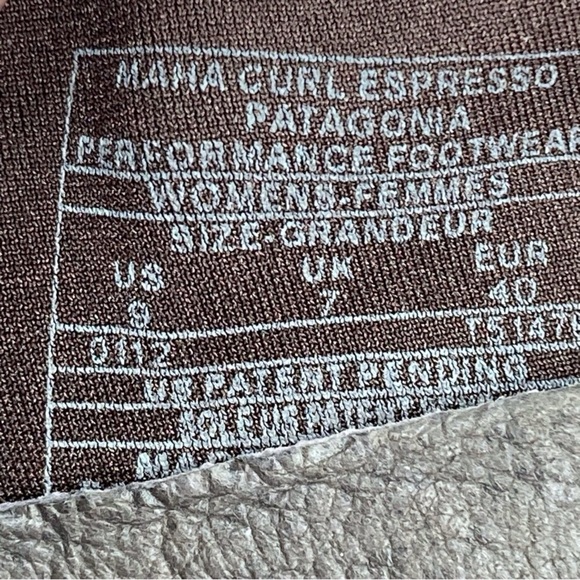 Patagonia Maha Curl Espresso Leather Ballet Flats Size 9 - Picture 7 of 11
